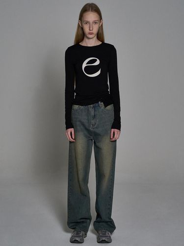 Regular Brushed Denim Pants_Beige - ELLIOTI - Modalova