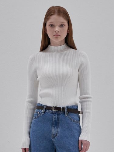 Wholegarment Mockneck Knit Ts_White - ELLIOTI - Modalova