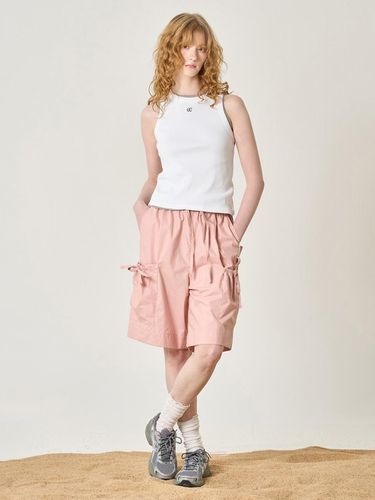 Ribbon Cargo Bermuda Pants_Light - ELLIOTI - Modalova