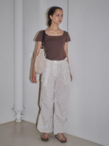 Flower wide pants_gray - BOL - Modalova