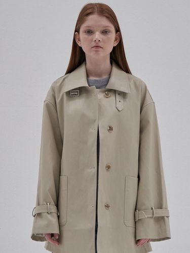 Leather Trench Coat_beige - ELLIOTI - Modalova