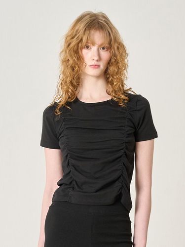 Shirring Curved Ts_Black - ELLIOTI - Modalova