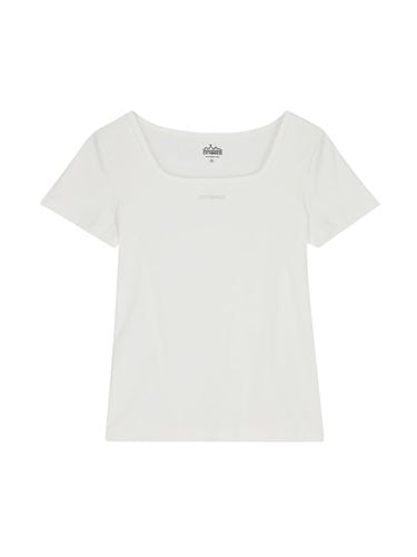 Essential Square Neck Short-Sleeved T-Shirt_WHITE - CITYBREEZE - Modalova