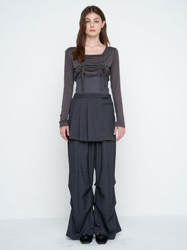 PLEATED LAYERED SKIRT PANTS / - MOIFAIRE - Modalova