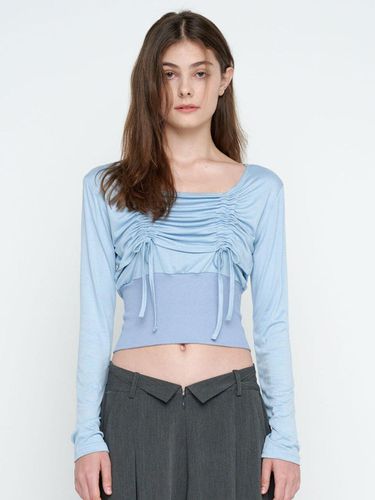 SOFT RIBBED STRING TOP / SKY BLUE - MOIFAIRE - Modalova