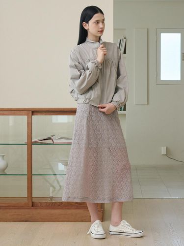 Lace skirt gray [T43] - bibyseob - Modalova