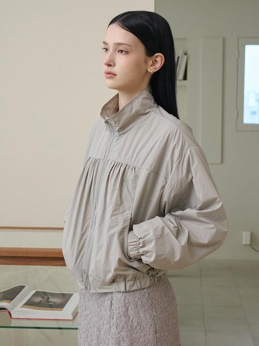 Shirring Wind Breaker Gray [T43] - bibyseob - Modalova