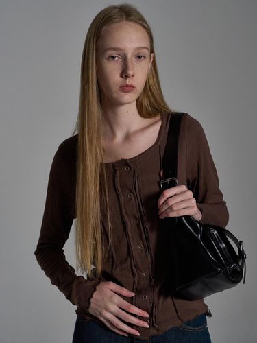 Square Neck Cardigan Ts_Brown - ELLIOTI - Modalova