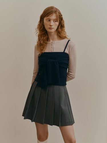 TIE POINT KNIT BUSTIER_2COLORS - AMIDI - Modalova