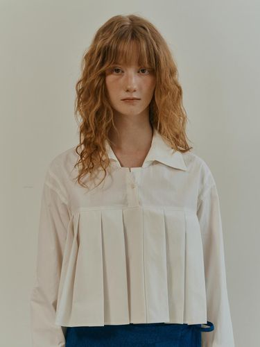 PLEATED SHIRT_WHITE - AMIDI - Modalova