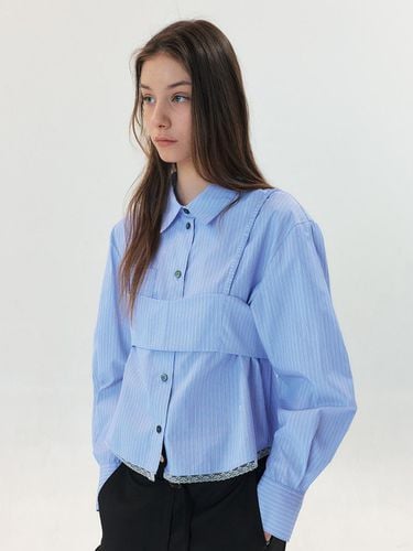 Mer Bustier Shirt Blue - LEMEME - Modalova