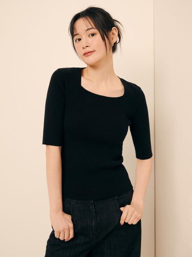 Slim Fit Square Neck Pullover Knit GP9P1PO901 - JJ JIGOTT - Modalova