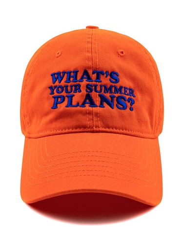 SUMMER PLANS Washed Ball Cap -Orange - Wick - Modalova