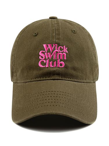 SWIMCLUB Washed Ball Cap-Khaki - Wick - Modalova