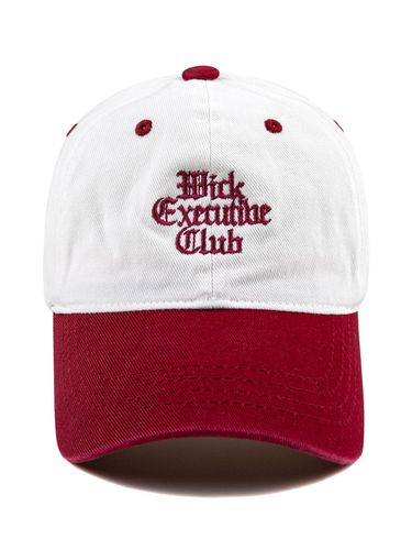 Colorblock EXECUTIVE CLUB Washed Ball Cap-Red - Wick - Modalova