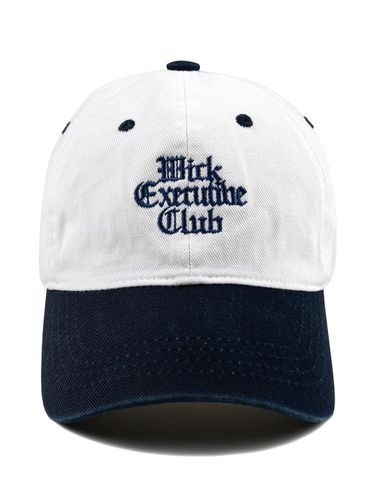 Colorblock EXECUTIVE CLUB Washed Ball Cap-Navy - Wick - Modalova