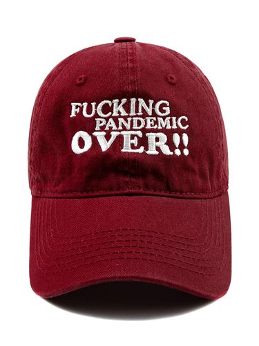 OVER WASHED BALL CAP-BURGANDY - Wick - Modalova