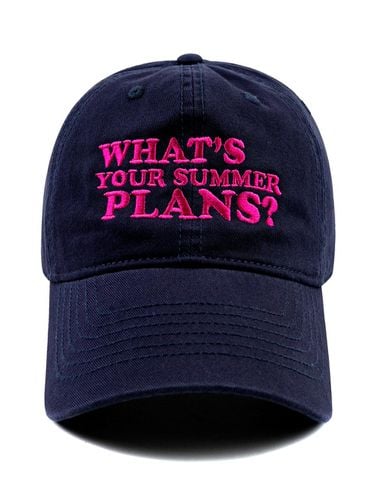 SUMMER PLANS Washed Ball Cap-Navy - Wick - Modalova