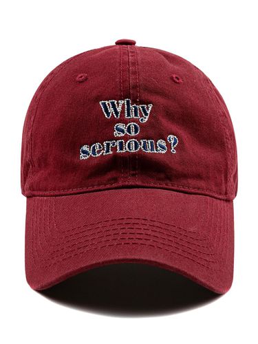 Why so serious Washed ball cap- burgundy - Wick - Modalova