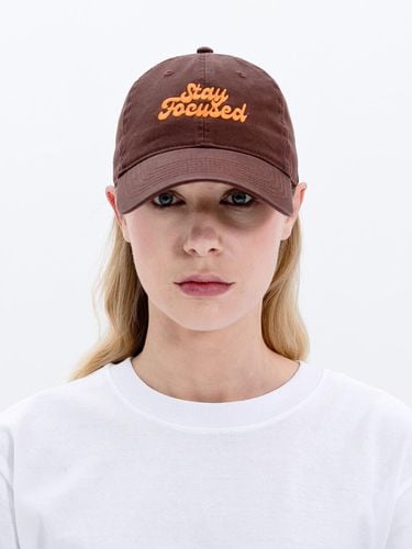 Stay Focused Washed Ball Cap-Brown - Wick - Modalova