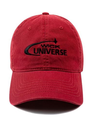 WICK UNIVERSE Washed Ball Cap-Red - Wick - Modalova