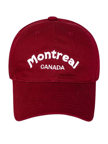 Montreal CANADA Washed Ball Cap-Bugandy - Wick - Modalova