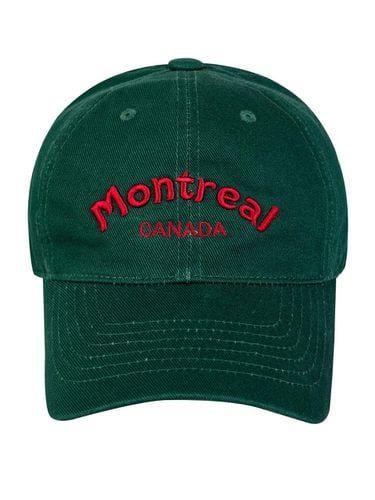 Montreal CANADA Washed Ball Cap-Dark Green - Wick - Modalova