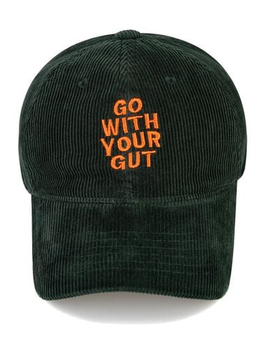 GO WITH YOUR GUT Corduroy Ball Cap-Teal - Wick - Modalova