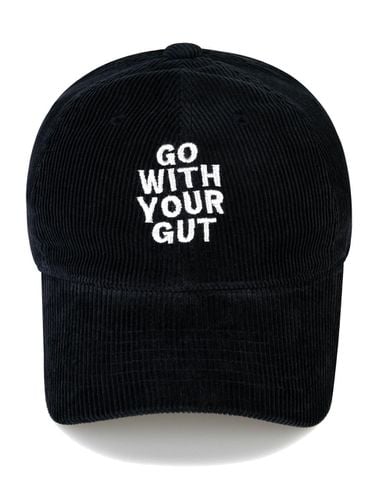 GO WITH YOUR GUT Corduroy Ball Cap-Black - Wick - Modalova