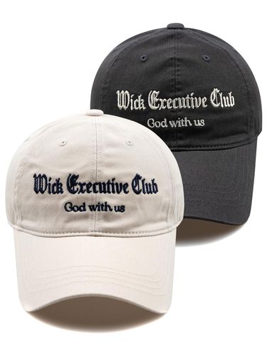 EXECUTIVE CLUB GOD WITH US WASHED BALL CAP - Wick - Modalova