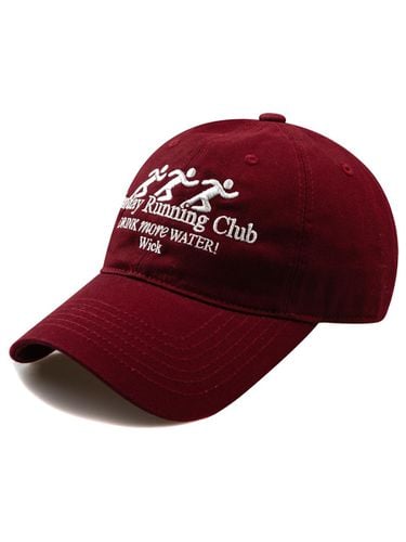 Sunday Running Club Washed Ball Cap-Bugandy - Wick - Modalova