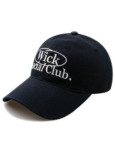 Social Club Washed Ball Cap-Navy - Wick - Modalova