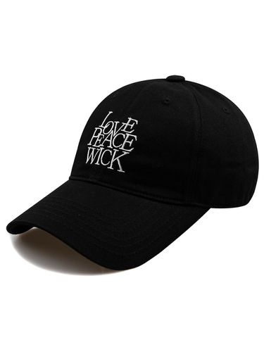 LOVE PEACE WASHED BALL CAP-Black - Wick - Modalova