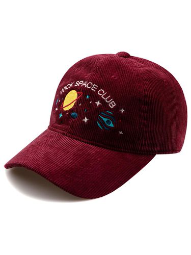 SPACE CLUB Corduroy Ball Cap-Burgundy - Wick - Modalova