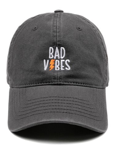 BAD VIBES WASHED BALL CAP-Charcoal - Wick - Modalova