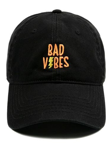 BAD VIBES Washed Ball Cap-Black - Wick - Modalova