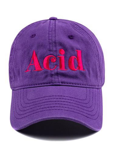 ACID Washed Ball Cap-Dark Purple - Wick - Modalova