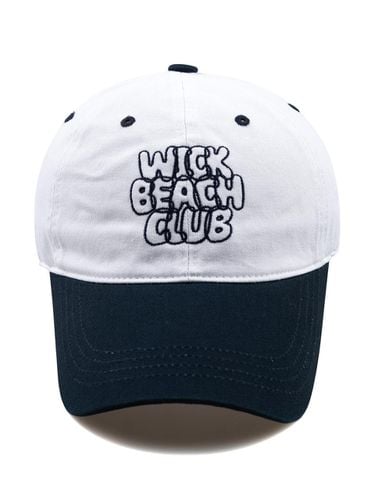 BEACH CLUB Washed Ball Cap-White Navy - Wick - Modalova