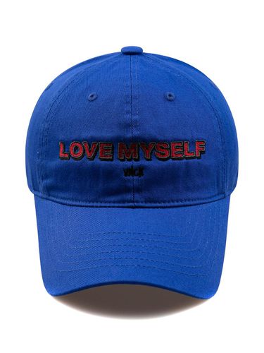 LOVE MY SELF Washed Ball Cap-Blue - Wick - Modalova