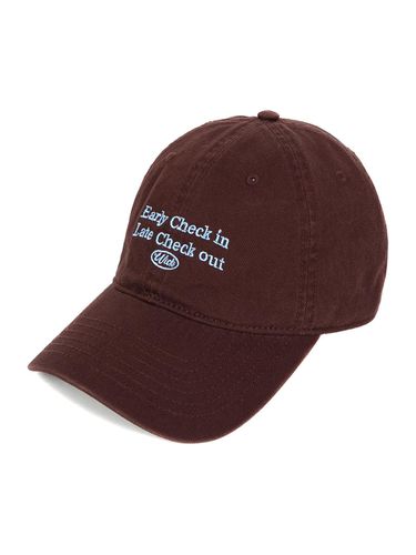 BG284CAP566_Check In Washed Cap_Brown - Wick - Modalova