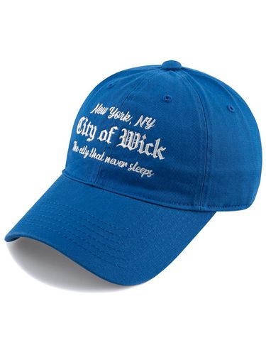 City of NY Washed Ball Cap-Blue - Wick - Modalova