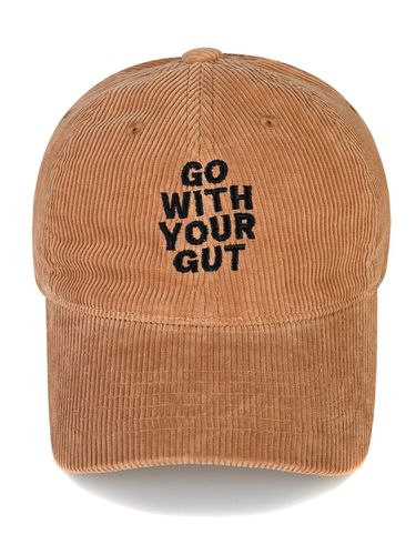 GO WITH YOUR GUT Corduroy Ball Cap-Beige - Wick - Modalova