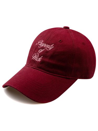 Length Property Washed Ball Cap - Burgundy - Wick - Modalova