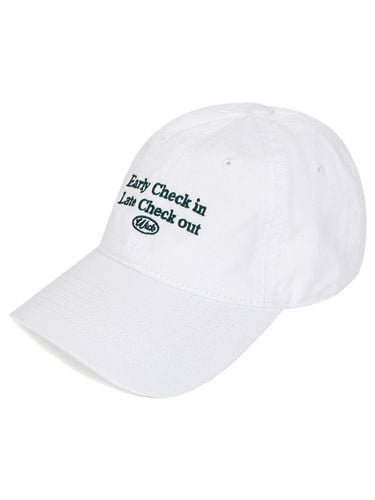 BG284CAP566_Check In Washed Cap_White - Wick - Modalova