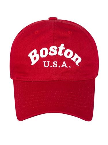 Boston U.S.A. Washed Ball Cap-Red - Wick - Modalova