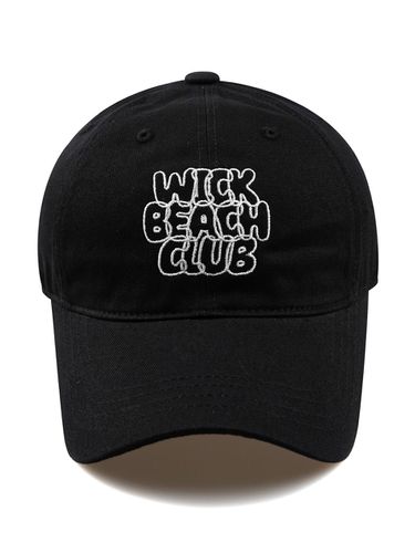 BEACH CLUB Washed Ball Cap-Black - Wick - Modalova