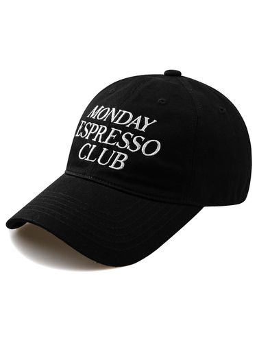 MONDAY CLUB Washed Ball Cap-Black - Wick - Modalova