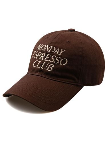 MONDAY CLUB Washed Ball Cap-Brown - Wick - Modalova