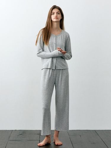 Violet Knit Cardigan Women's Pajamas Set - KOZNOK - Modalova