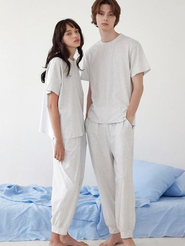 Pure Cotton Jogger Pajamas Set - KOZNOK - Modalova